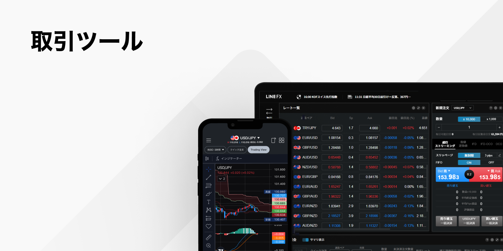 直感的で使いやすい取引ツール | FXならLINE FX